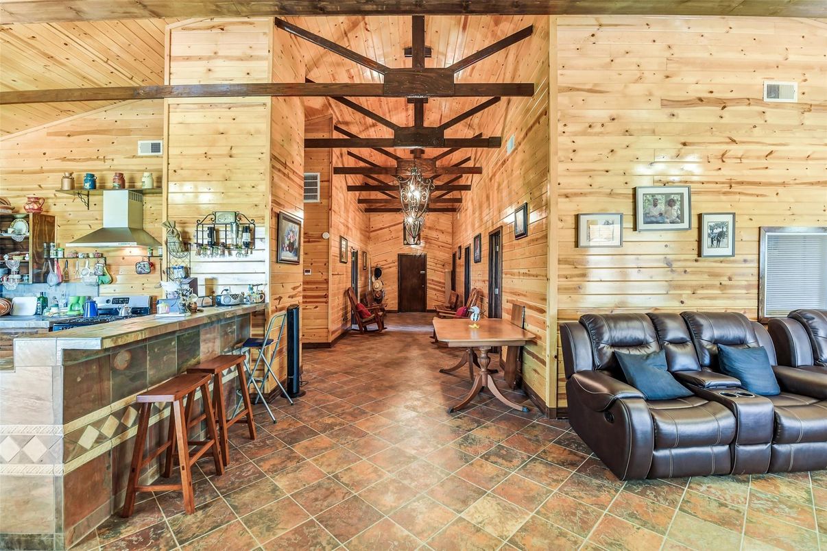 Home Theatre Room, Interior, Wooden Ceilings, Wooden Walls
