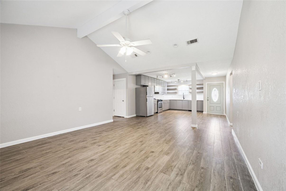 Empty room, Interior, Kitchen, Wood Texture Flooring