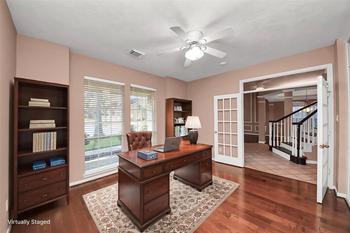 Home Office, Interior, Wood Texture Flooring