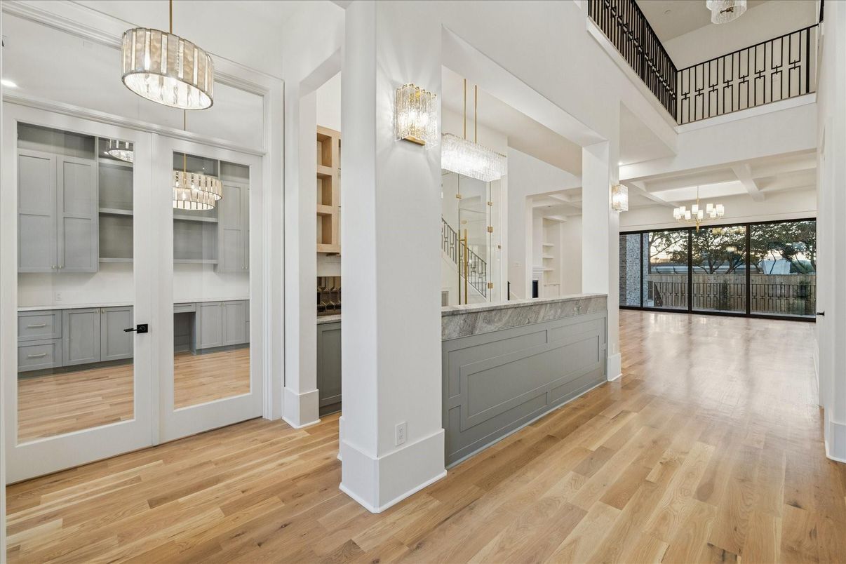 Chandelier, Interior, Pendant Lights, Wood Texture Flooring