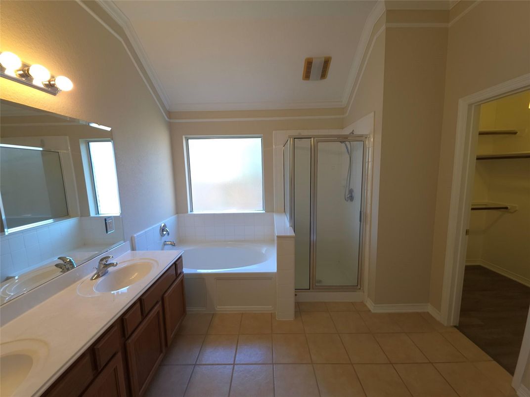 Bathroom, Dual Sink Vanities, Glass Shower, Interior