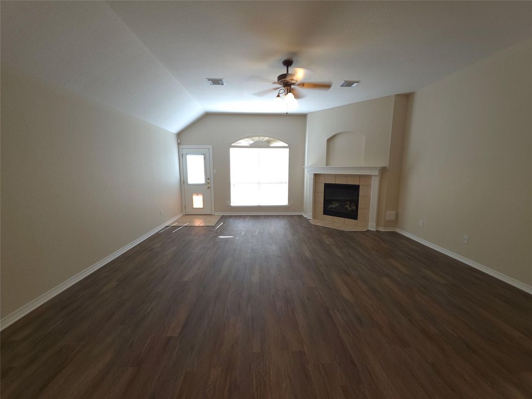 Empty room, Fireplace, Interior, Wood Texture Flooring
