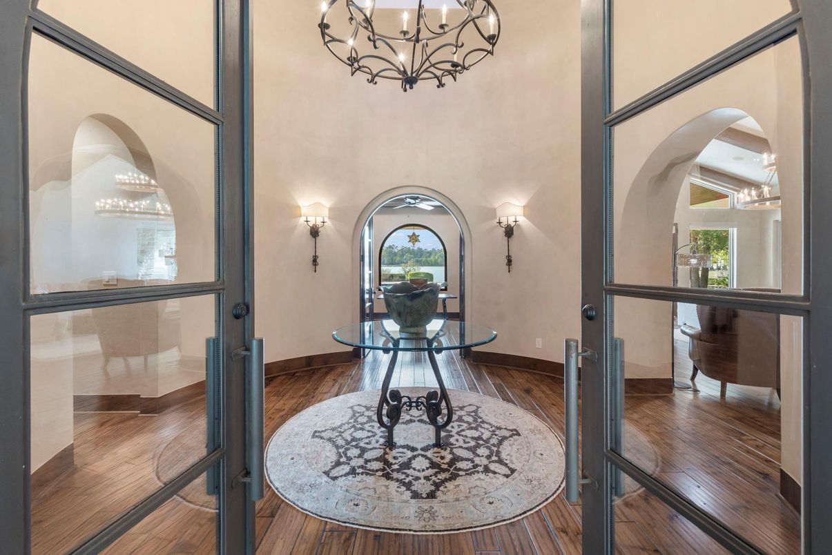 Chandelier, Interior, Wood Texture Flooring