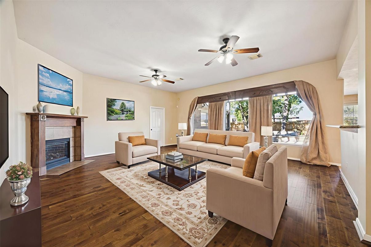 Fireplace, Interior, Living room, Wood Texture Flooring