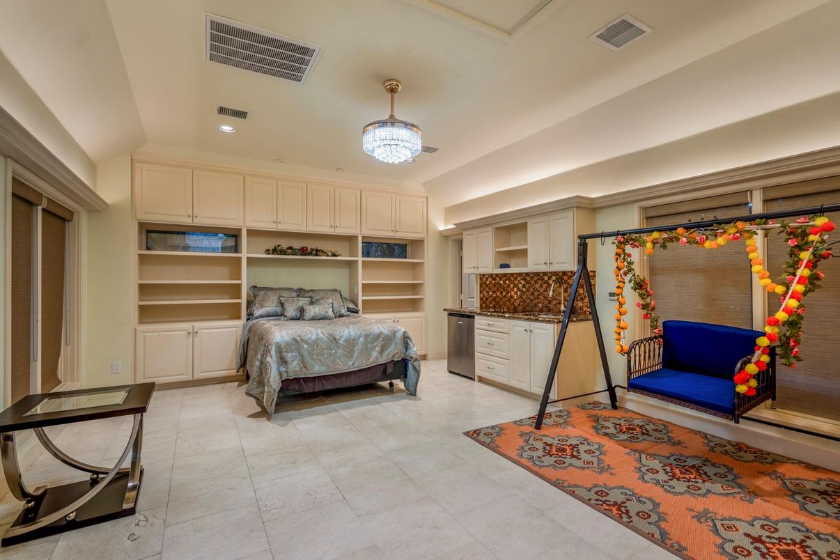 Bedroom, Interior, Pendant Lights, Recessed Lighting