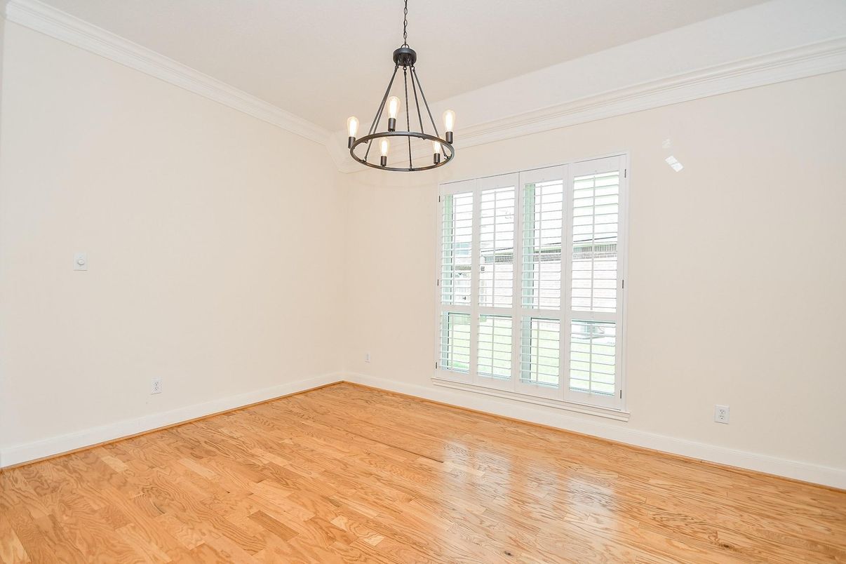 Chandelier, Empty room, Interior, Pendant Lights, Wood Texture Flooring