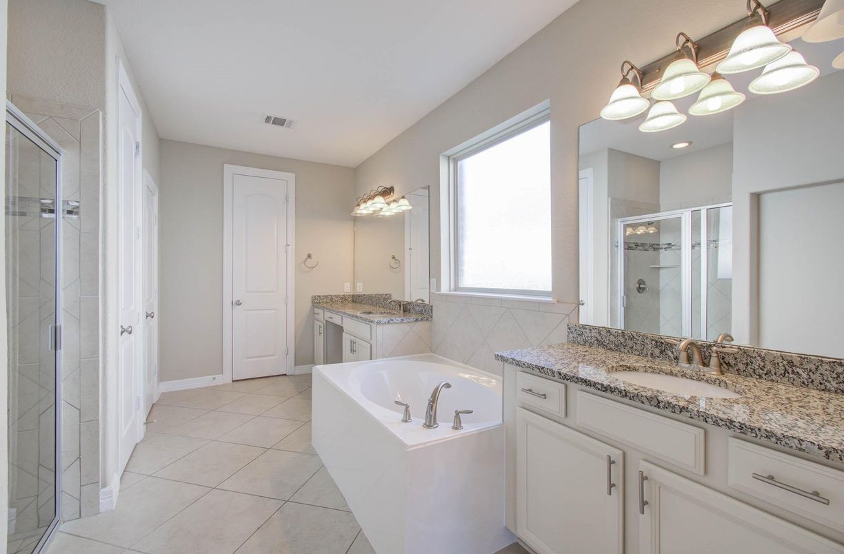 Bathroom, Dual Sink Vanities, Glass Shower, Interior