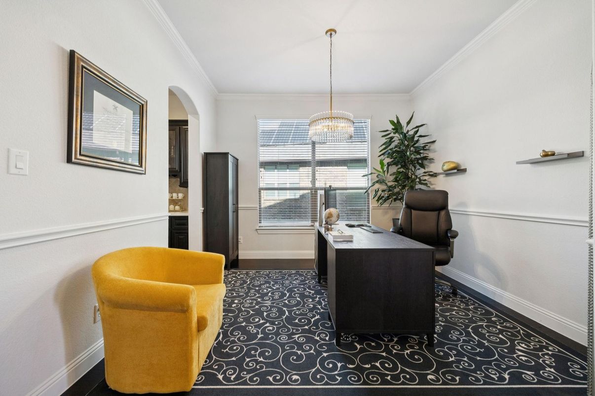 Chandelier, Home Office, Interior