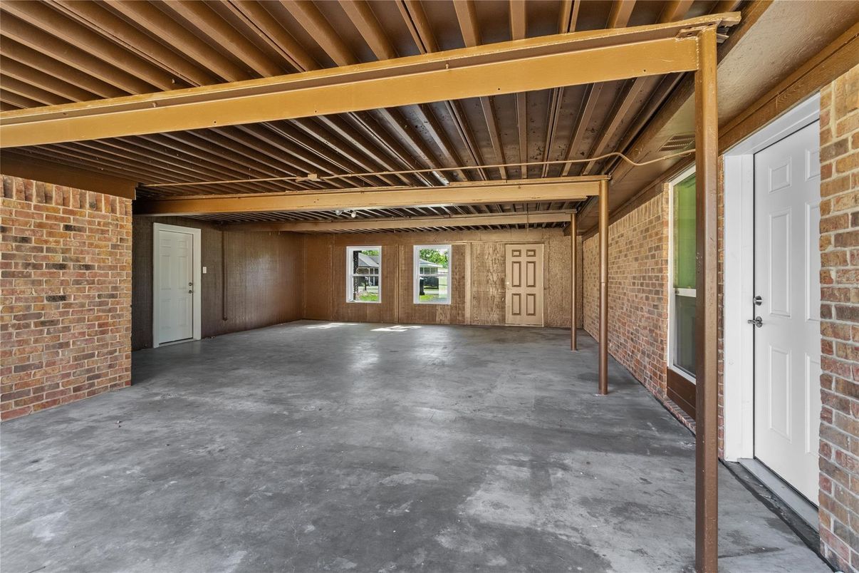 Interior, Stone Walls, Wooden Beams