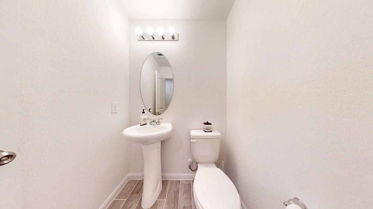 Bathroom, Dual Sink Vanities, Interior, Wood Texture Flooring