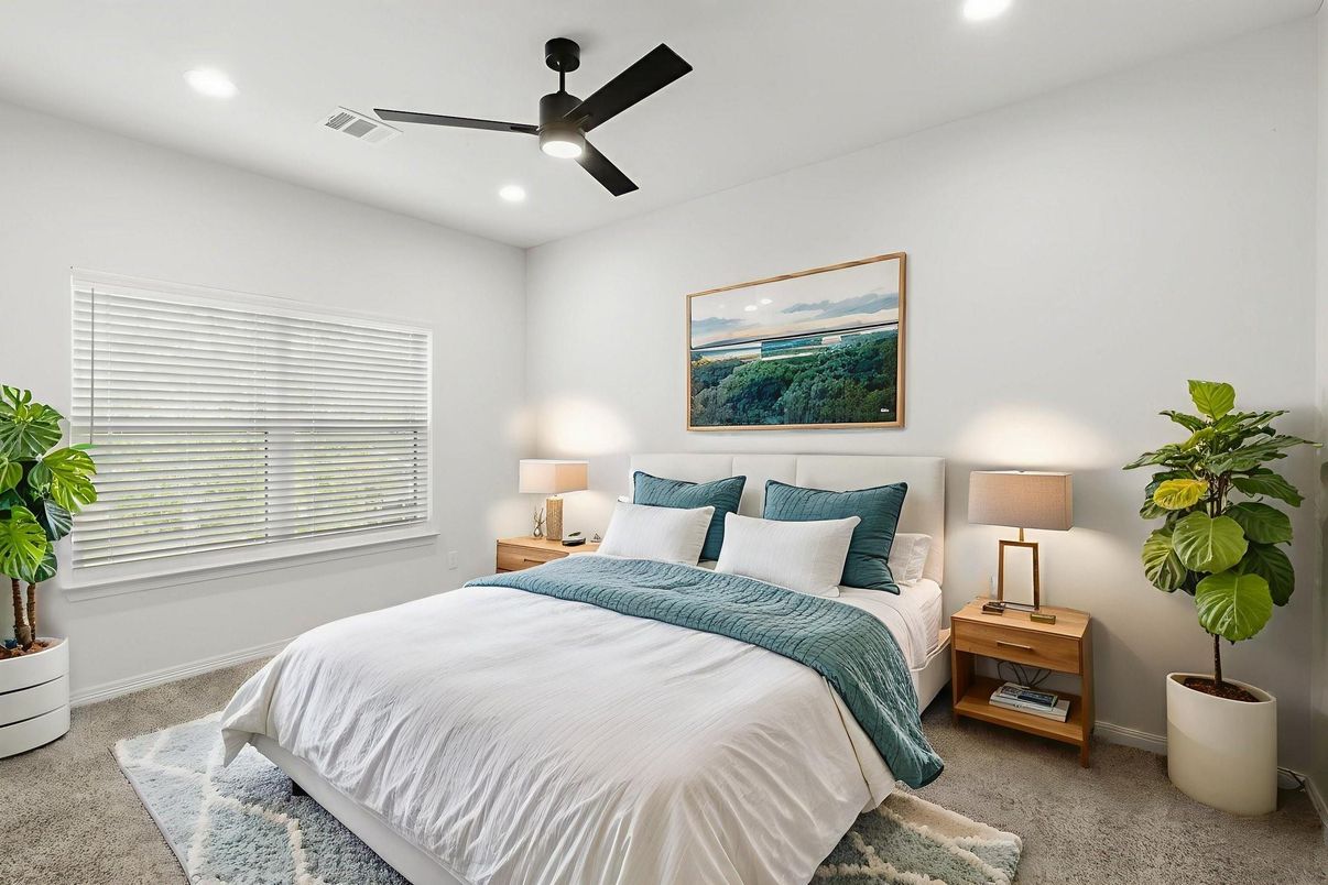 Bedroom, Interior, Recessed Lighting