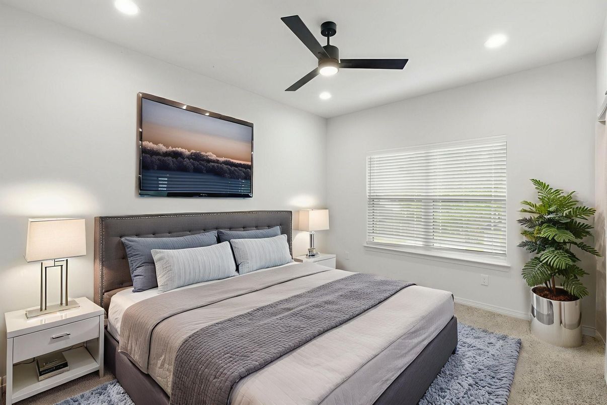 Bedroom, Interior, Recessed Lighting