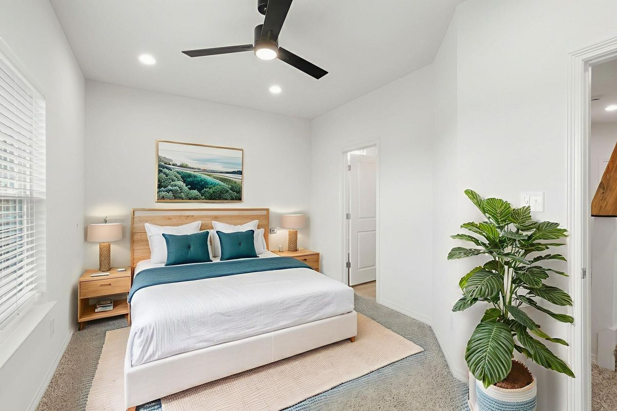 Bedroom, Interior, Recessed Lighting