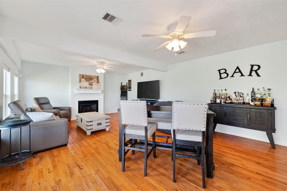 Fireplace, Interior, Wood Texture Flooring