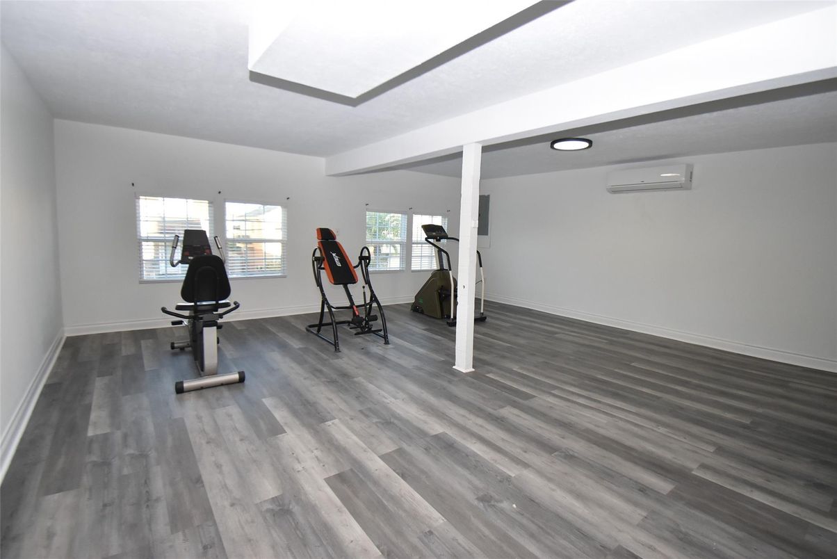 Fitness Equipment, Interior, Wood Texture Flooring