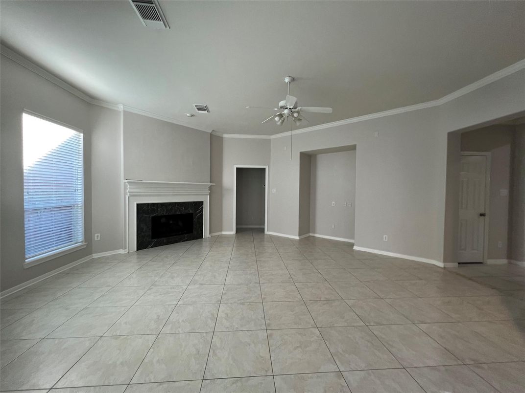 Empty room, Fireplace, Interior