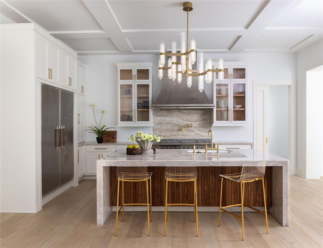 Chandelier, Interior, Kitchen, Pendant Lights, Wood Texture Flooring