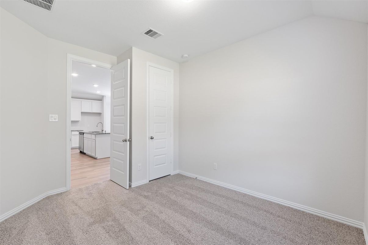 Empty room, Interior, Kitchen, Recessed Lighting