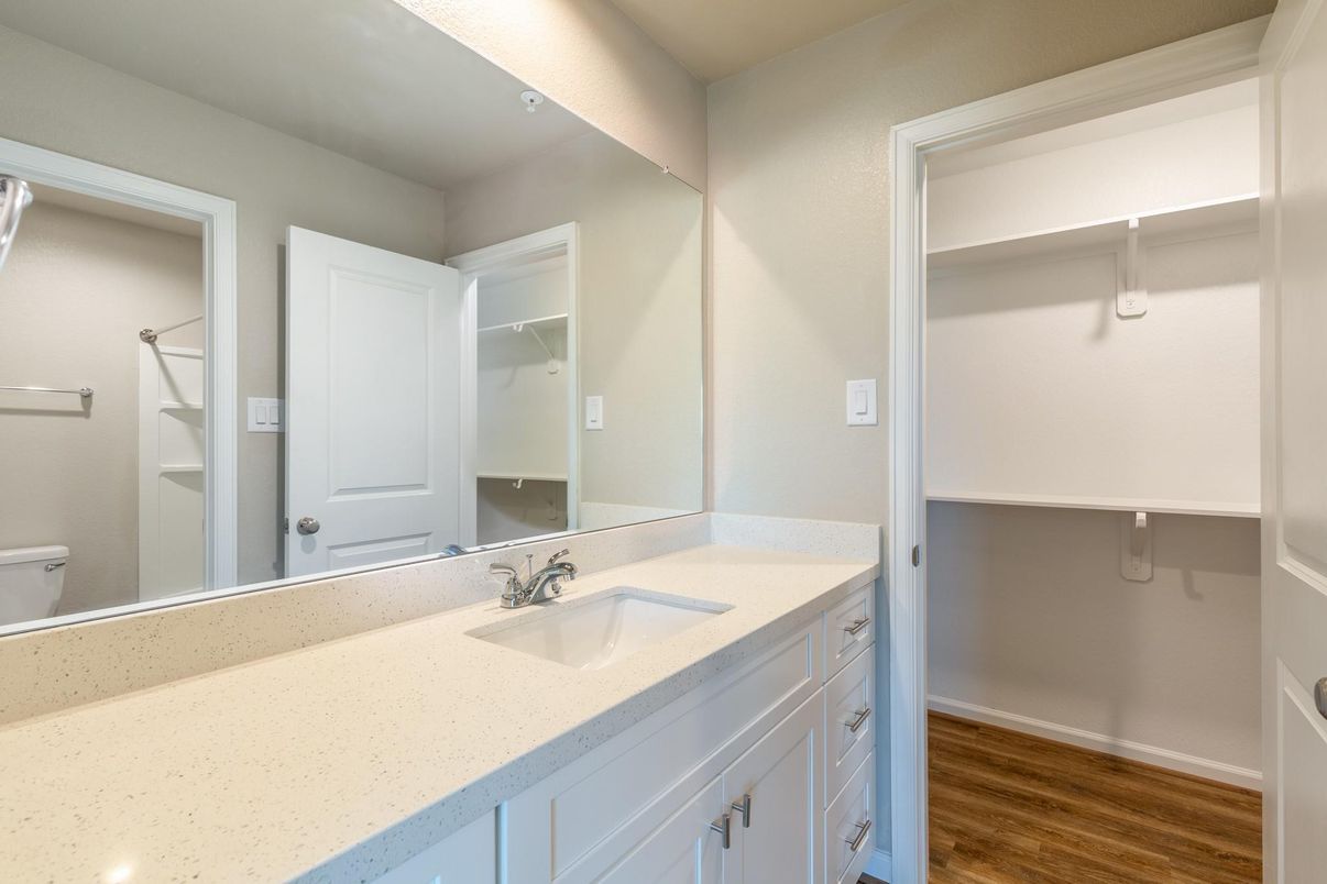 Bathroom, Interior, Walk-in Closets, Wood Texture Flooring