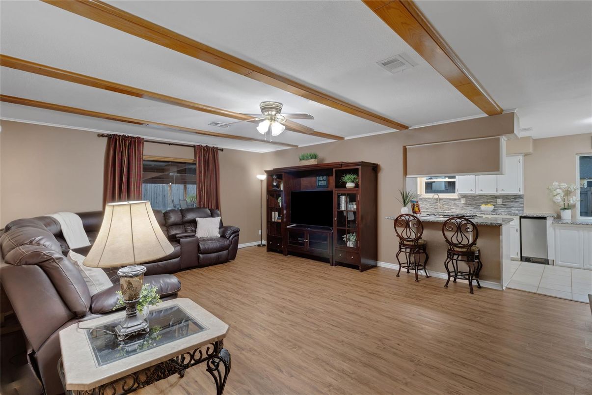 Interior, Kitchen, Living room, Wood Texture Flooring