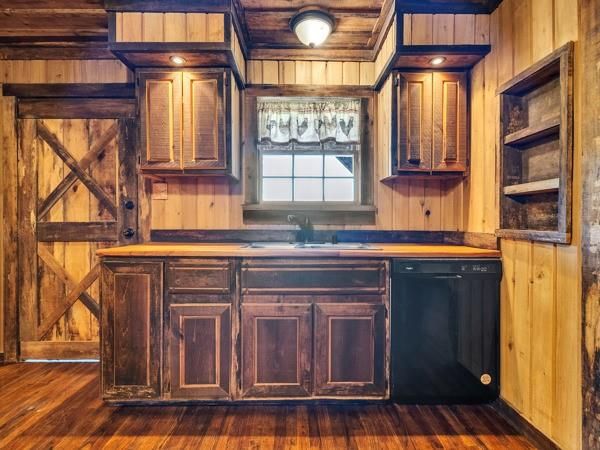 Interior, Kitchen, Wooden Ceilings, Wood Texture Flooring, Wooden Walls