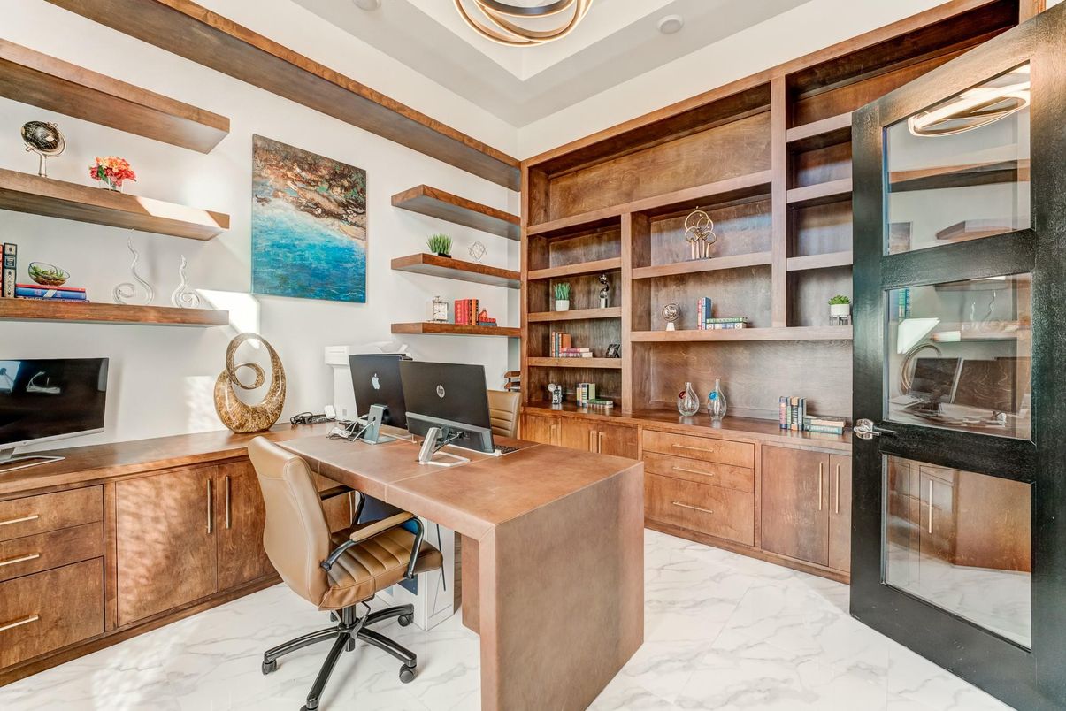 Home Office, Interior, Marble