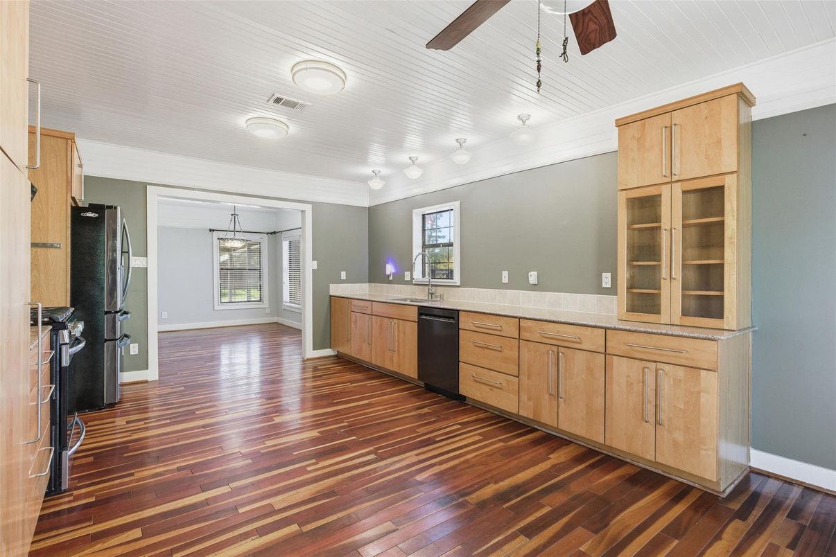 Interior, Kitchen, Wood Texture Flooring