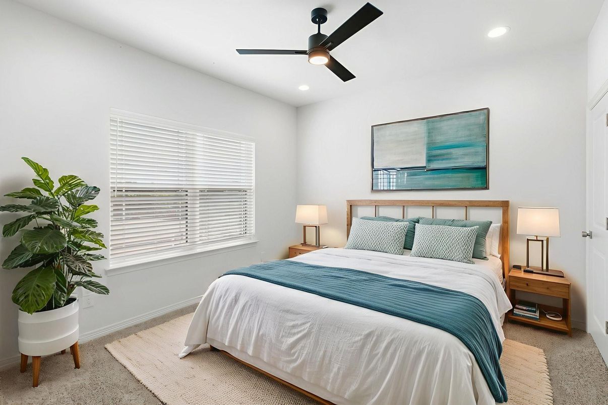 Bedroom, Interior, Recessed Lighting