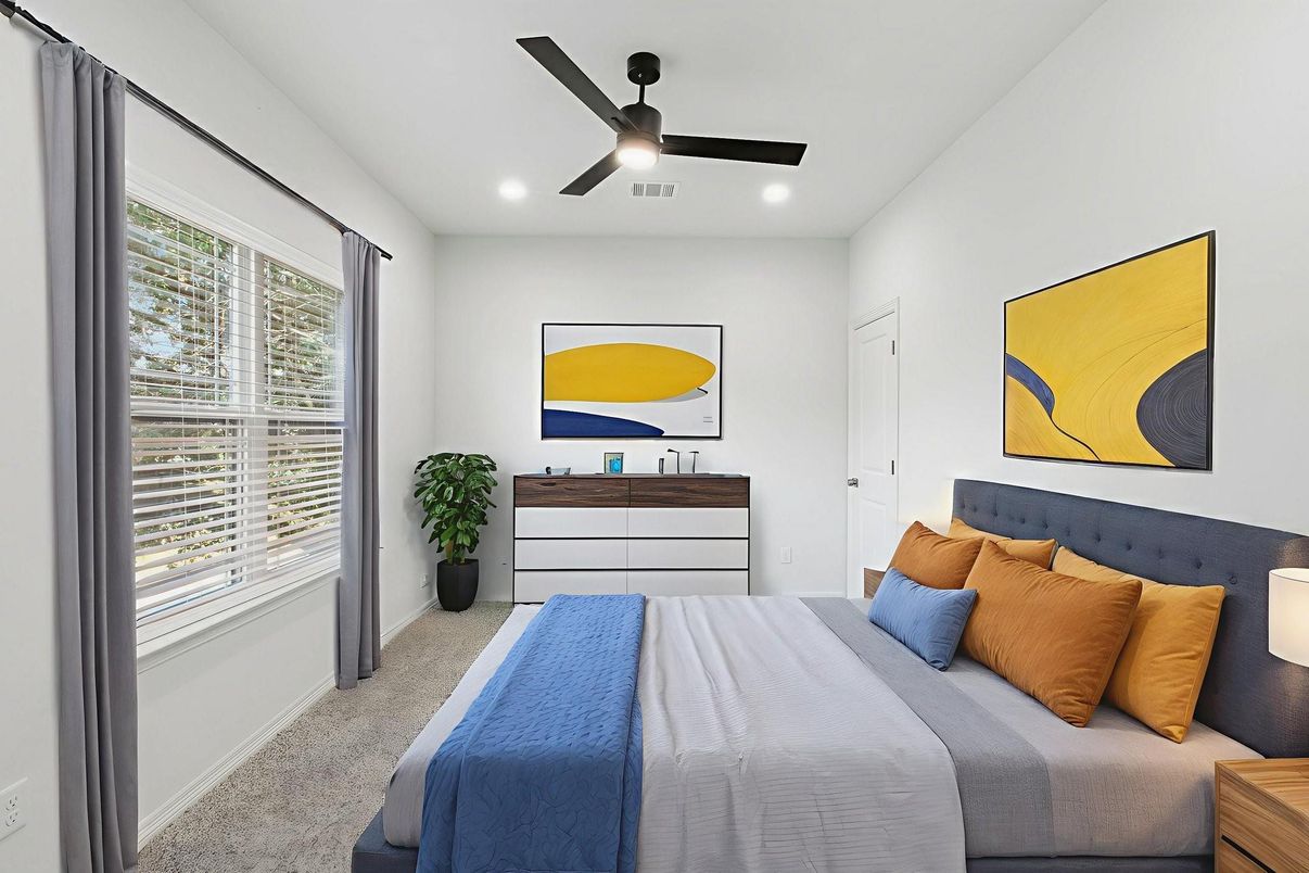 Bedroom, Interior, Recessed Lighting