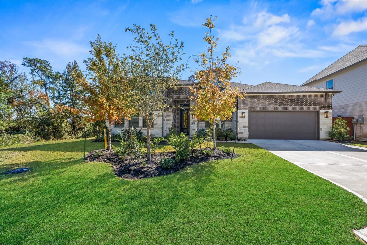 Attached, Backyard, Exterior, Facade, Brick Traditional