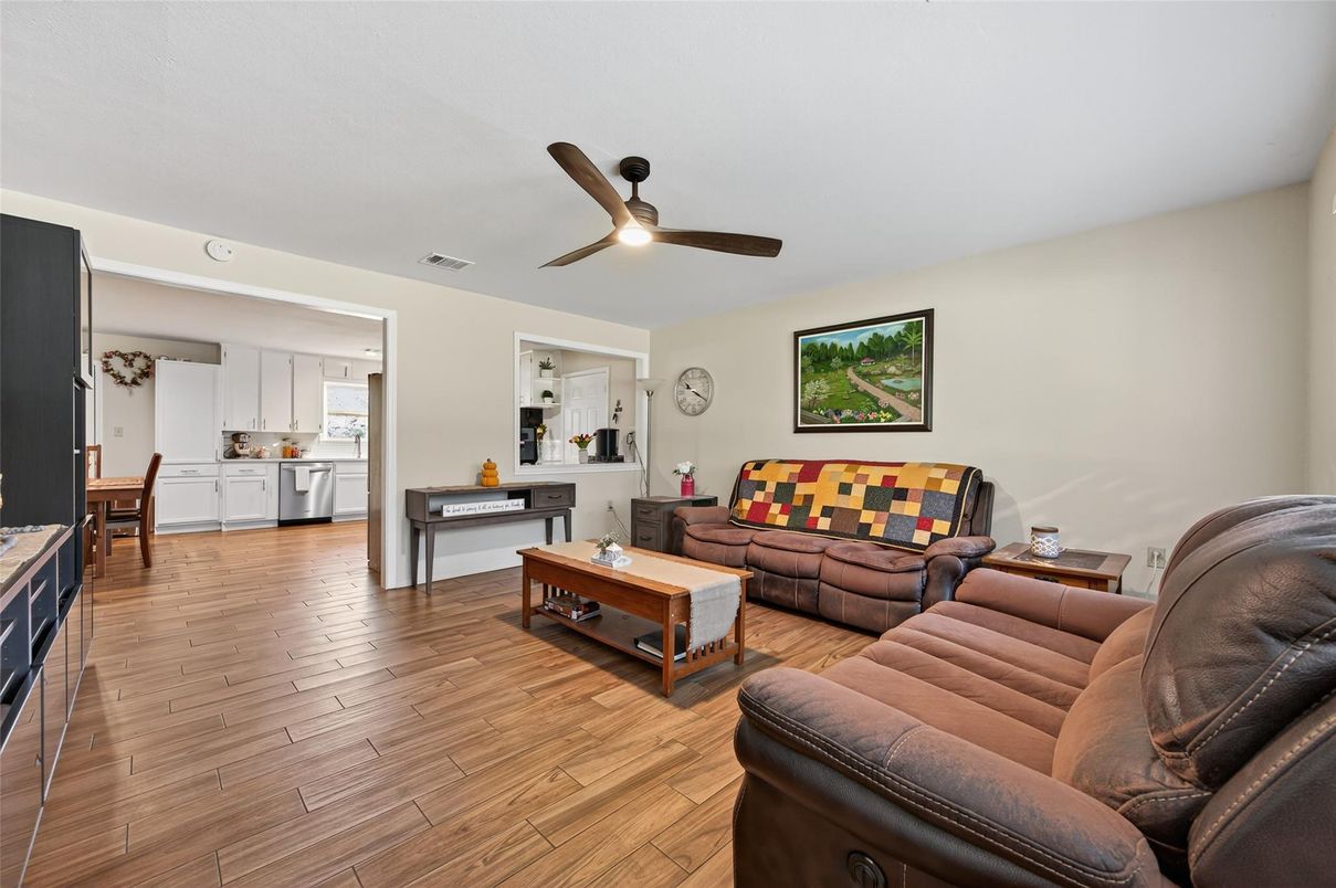 Interior, Kitchen, Living room, Wood Texture Flooring