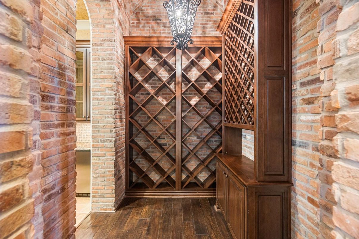 Interior, Stone Walls, Wine Storage, Wood Texture Flooring