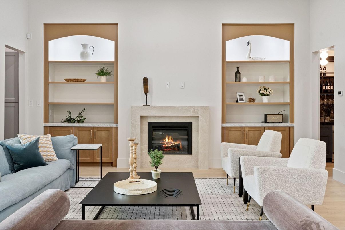 Fireplace, Interior, Living room, Wood Texture Flooring