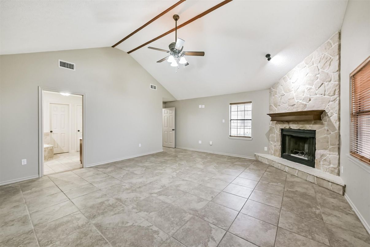 Empty room, Fireplace, Interior, Stone Walls