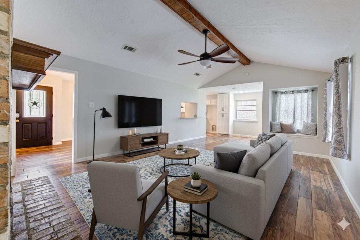 Interior, Living room, Wooden Beams, Wood Texture Flooring