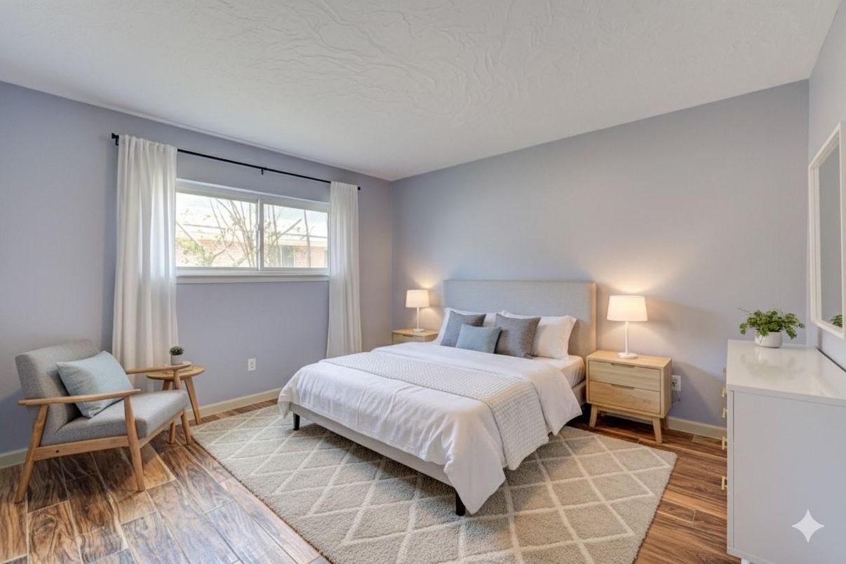 Bedroom, Interior, Wood Texture Flooring