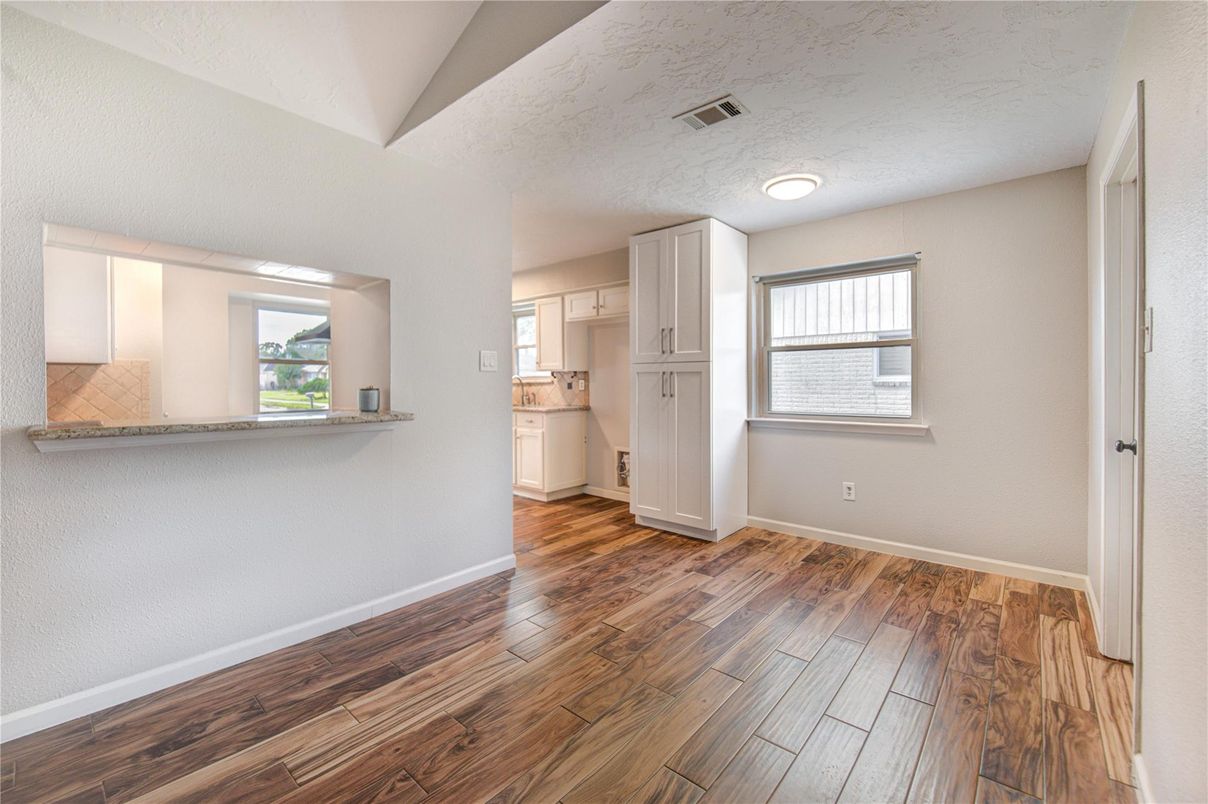 Empty room, Interior, Kitchen, Wood Texture Flooring