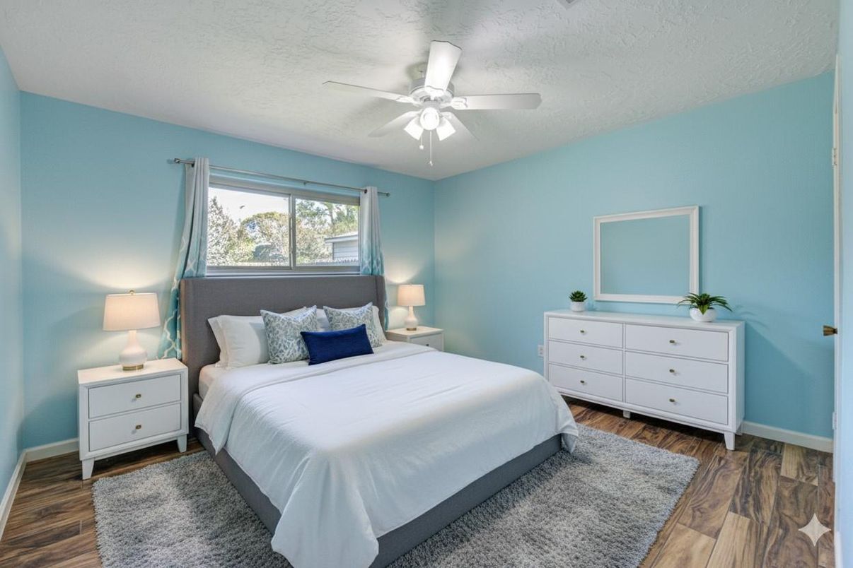 Bedroom, Interior, Wood Texture Flooring
