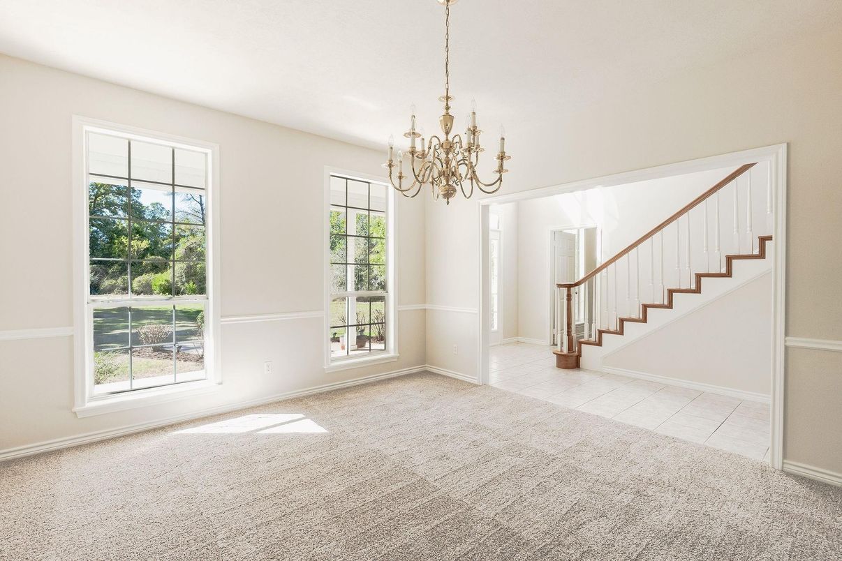 Chandelier, Empty room, Interior