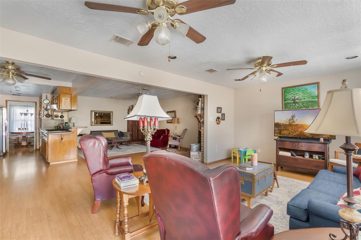 Interior, Kitchen, Living room, Wood Texture Flooring