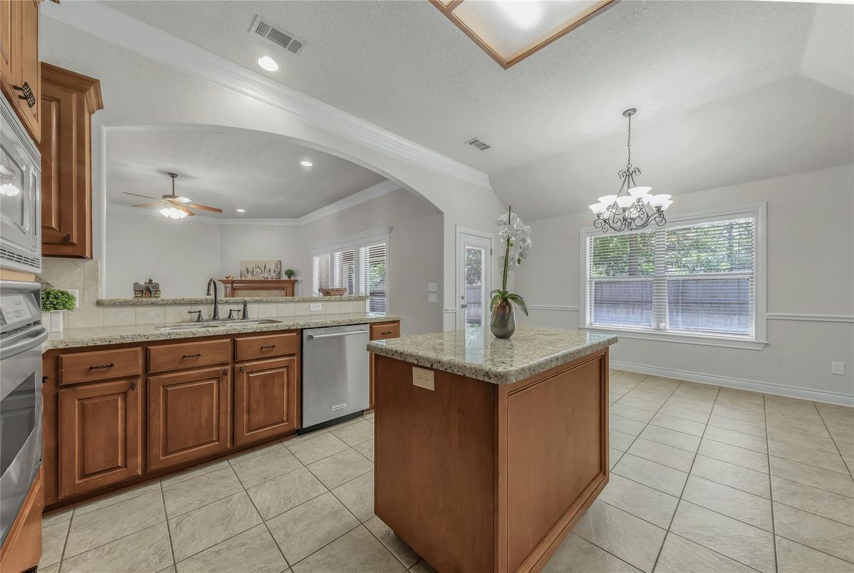 Chandelier, Interior, Kitchen, Recessed Lighting