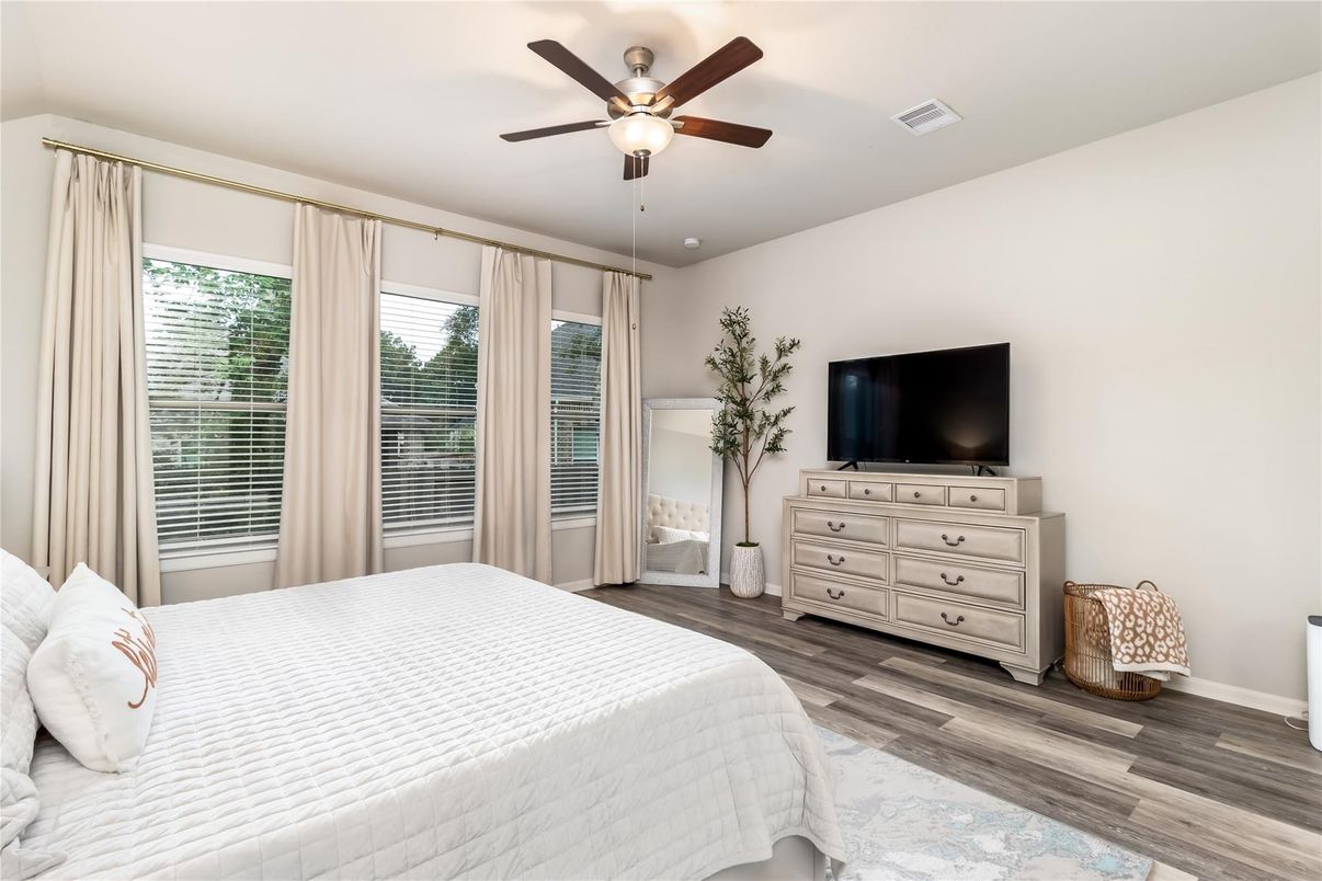 Bedroom, Interior, Wood Texture Flooring