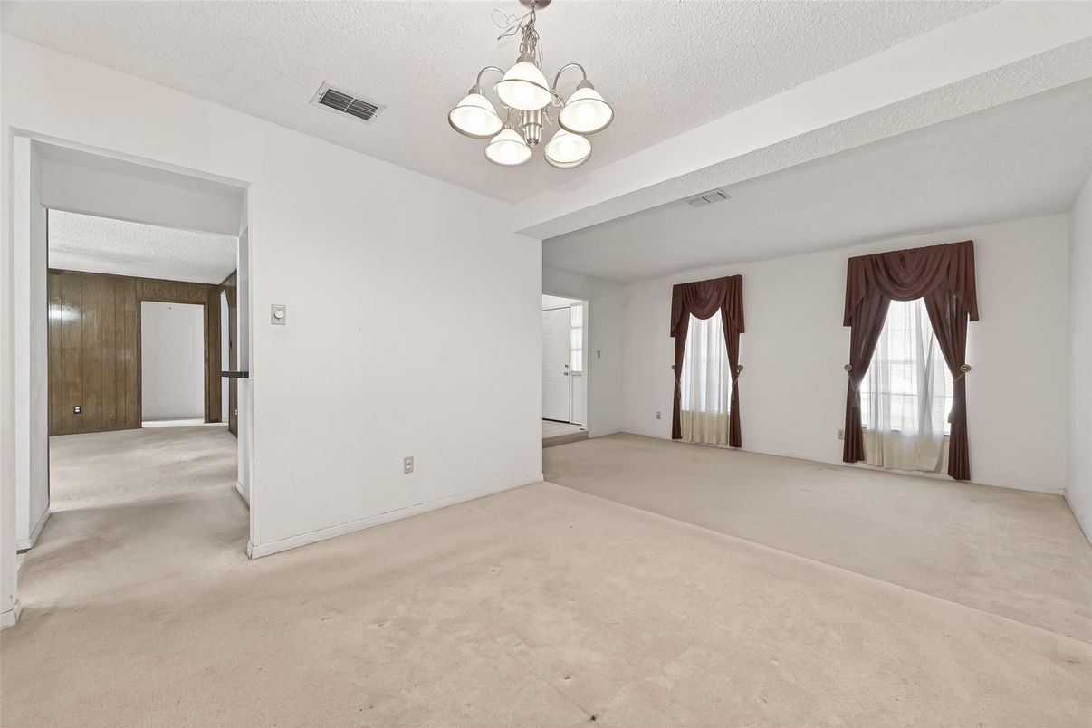 Chandelier, Empty room, Interior