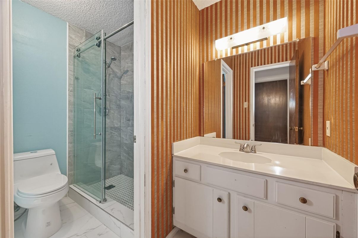 Bathroom, Glass Shower, Interior, Marble