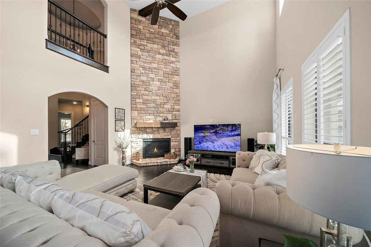 Fireplace, Interior, Living room, Stone Walls