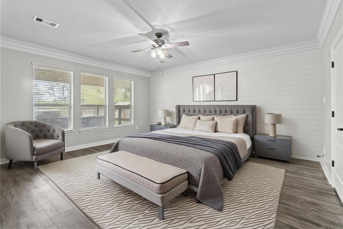 Bedroom, Interior, Wood Texture Flooring
