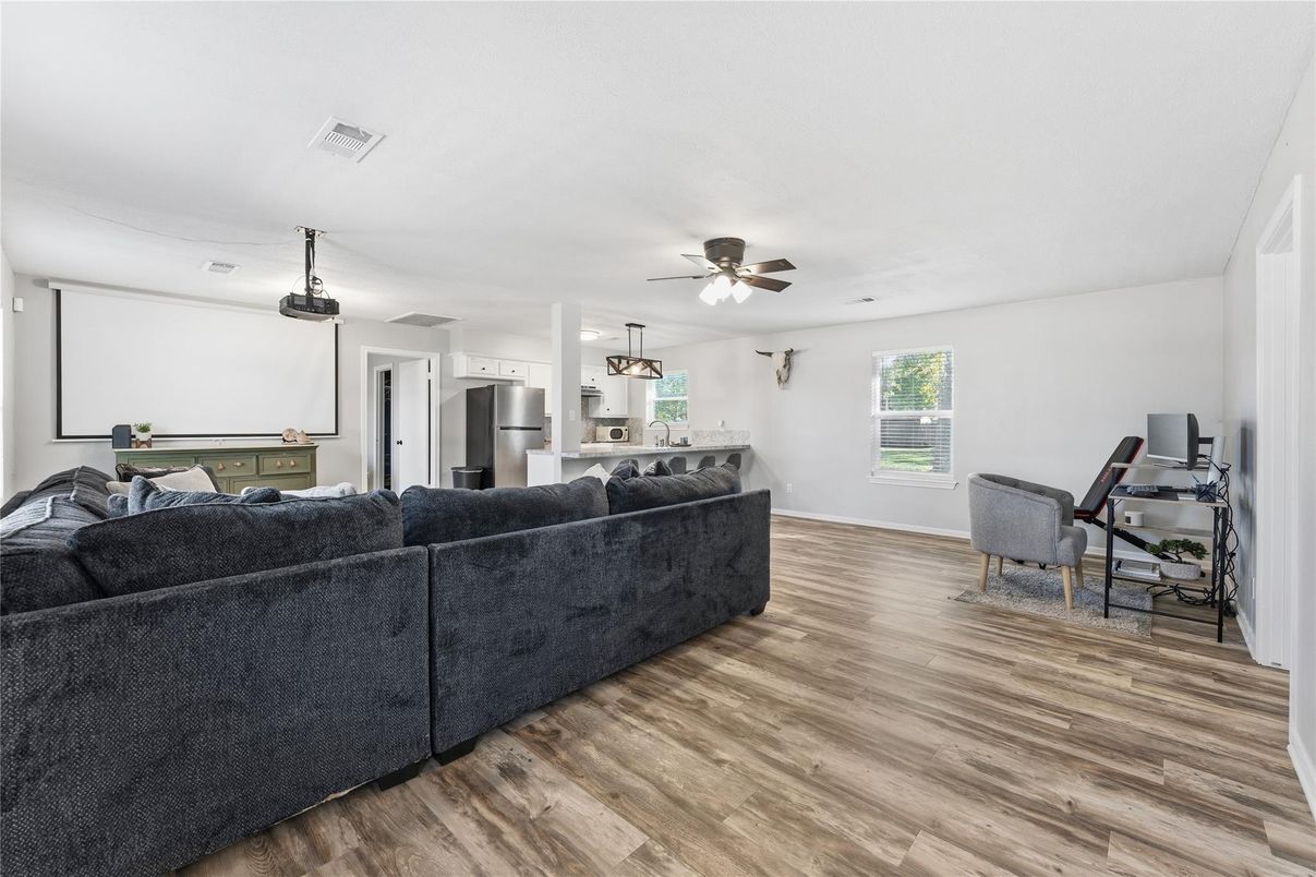 Interior, Kitchen, Living room, Wood Texture Flooring