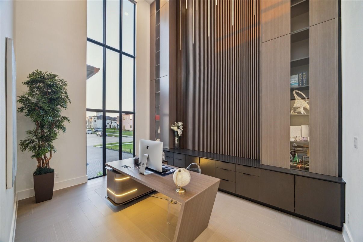 Home Office, Interior, Wood Texture Flooring