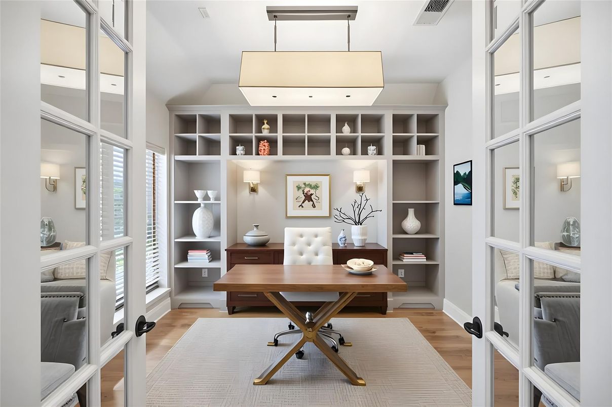 Home Office, Interior, Wood Texture Flooring