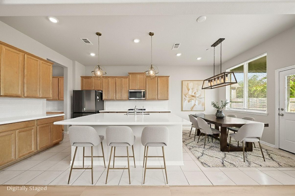 Dining room, Interior, Kitchen, Pendant Lights, Recessed Lighting
